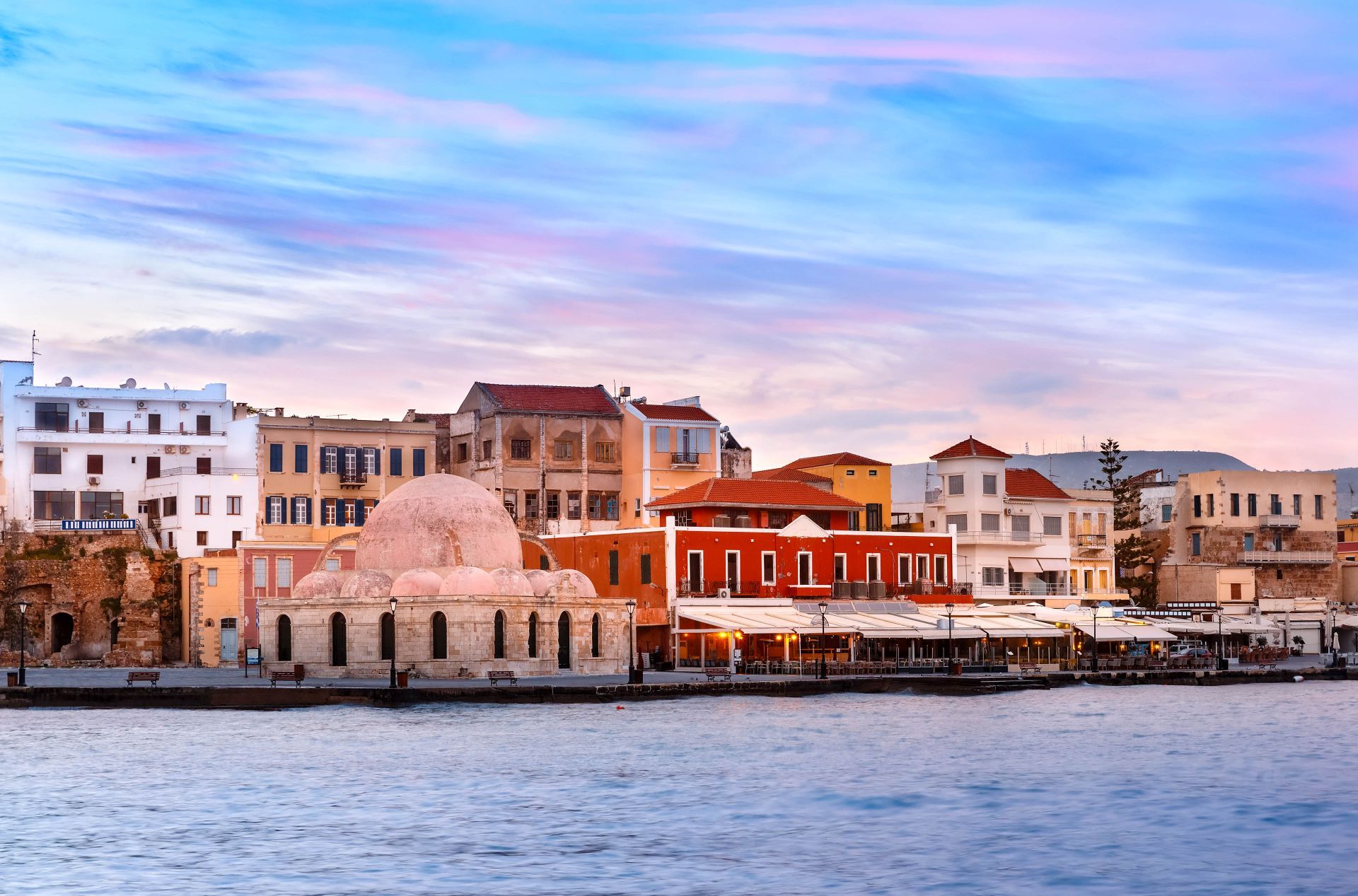 The old harbor of Chania town