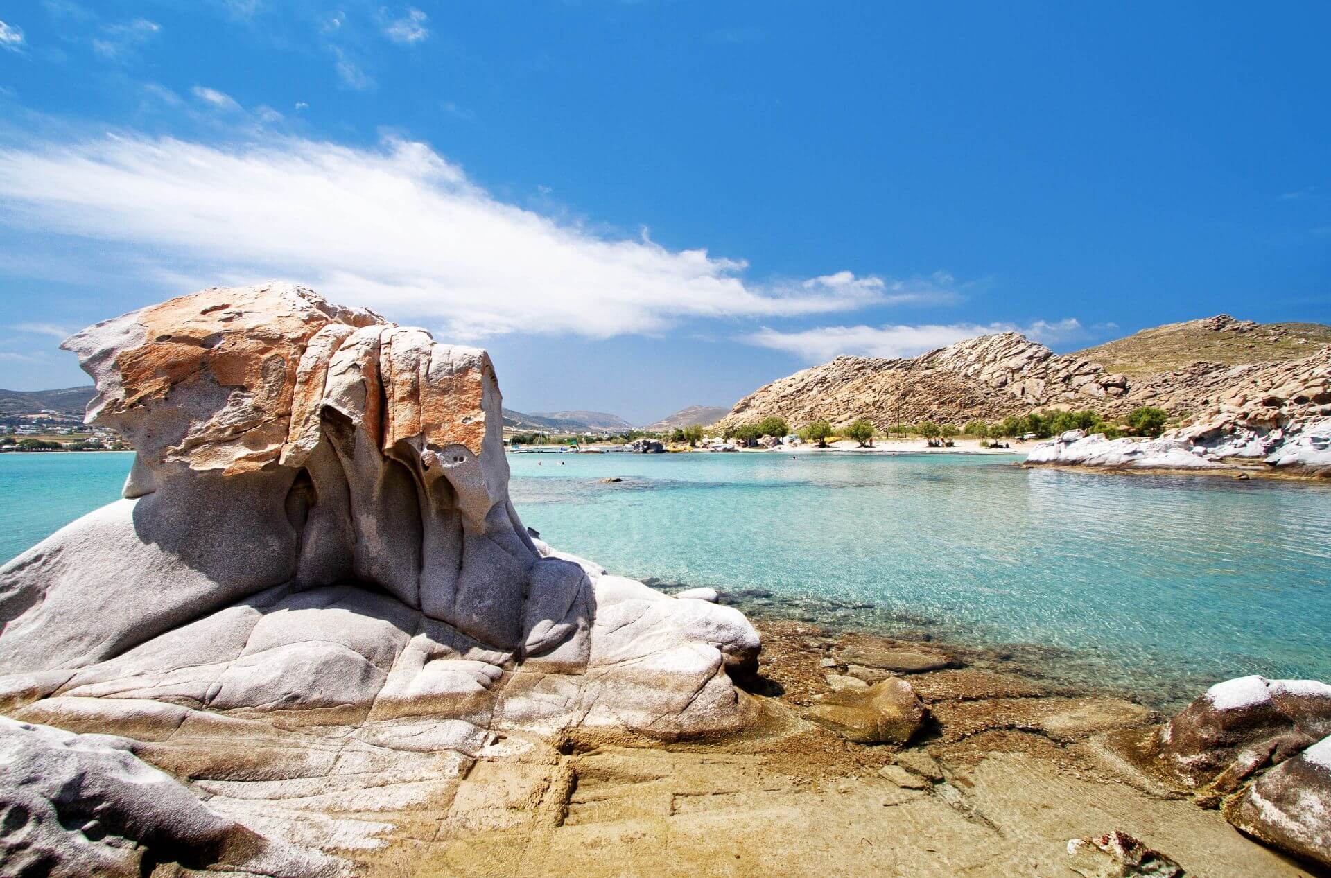 Kolymbithres beach, an impressive area on Paros island, with amazing rock formations
