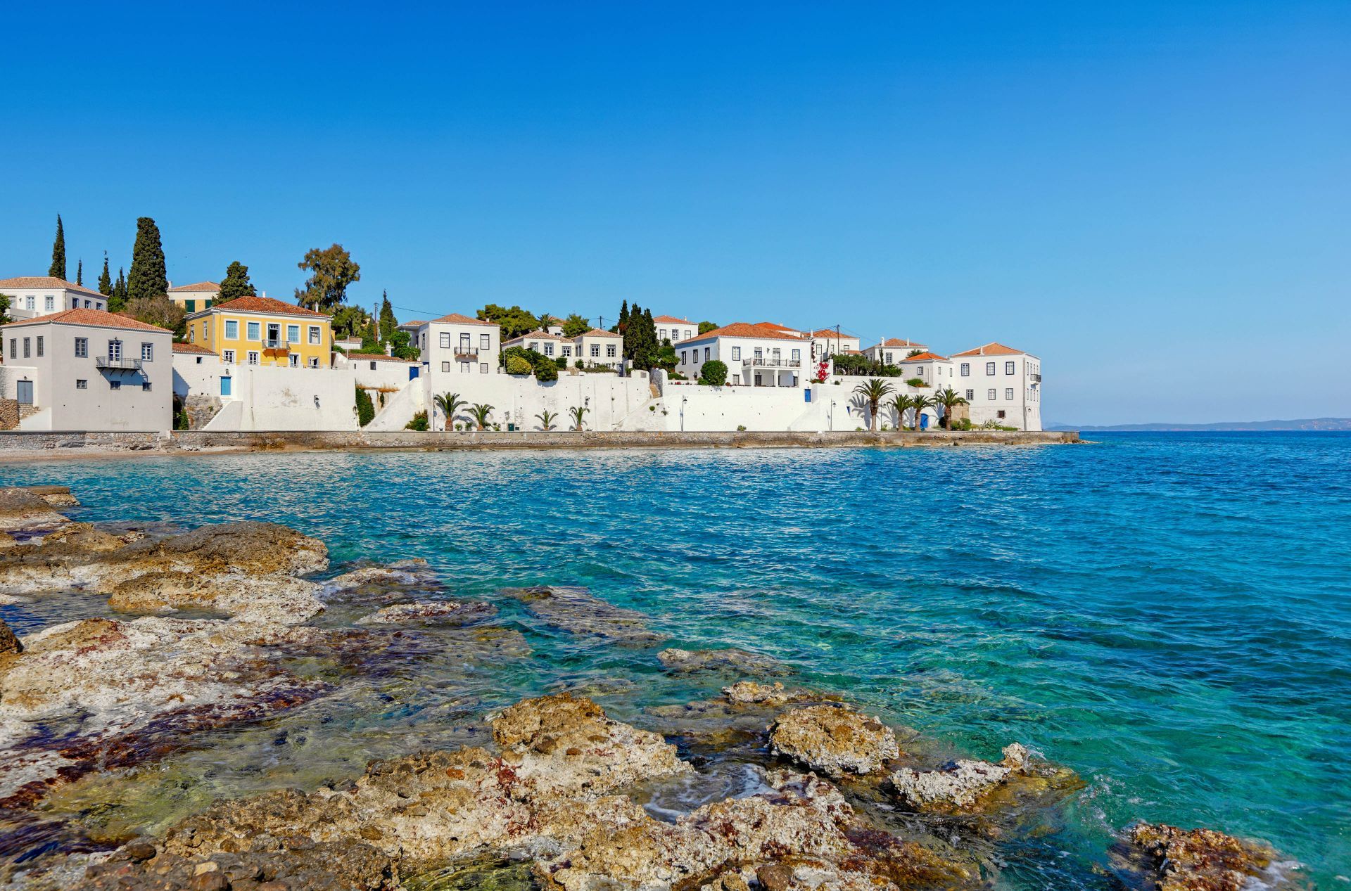 Saronic islands: The town of Spetses island