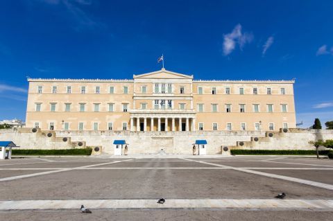 The Hellenic Parliament in Athens, in Syntagma Square